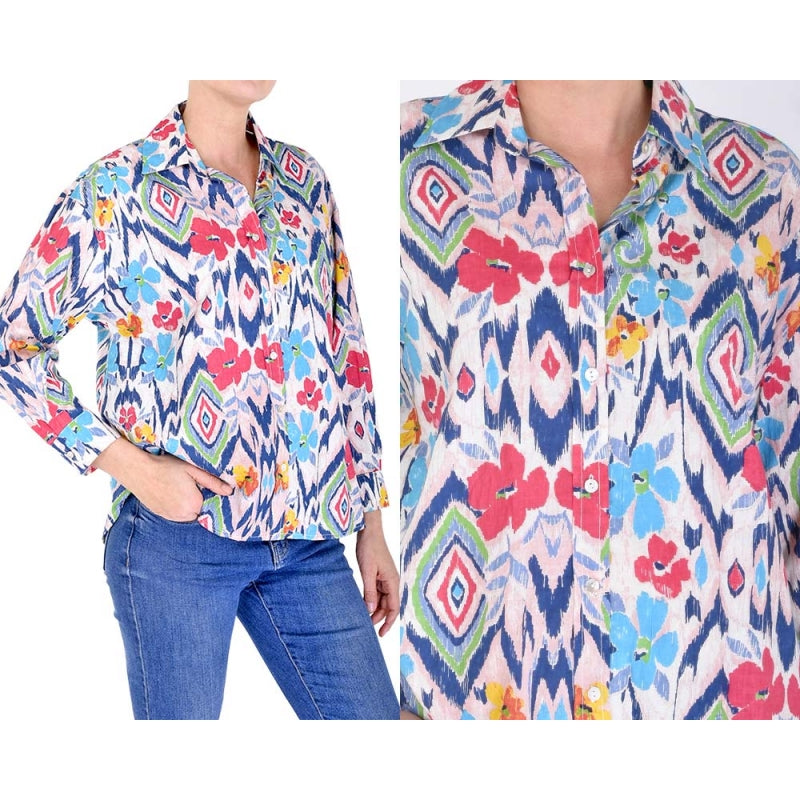 Palme Cotton Shirt - Bleu Clair 65987