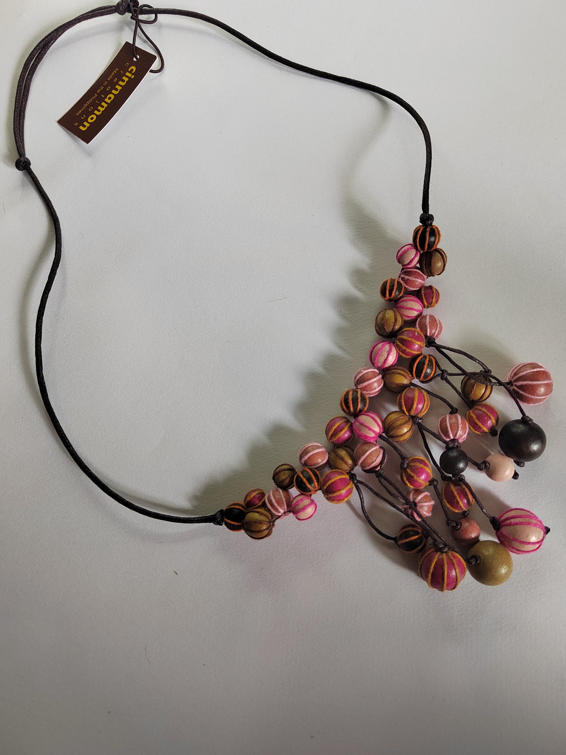 Dangling Embroidered Beaded Necklace N7-339AME