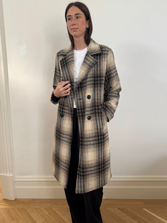 POLYESTER BLEND COAT - BEIGE