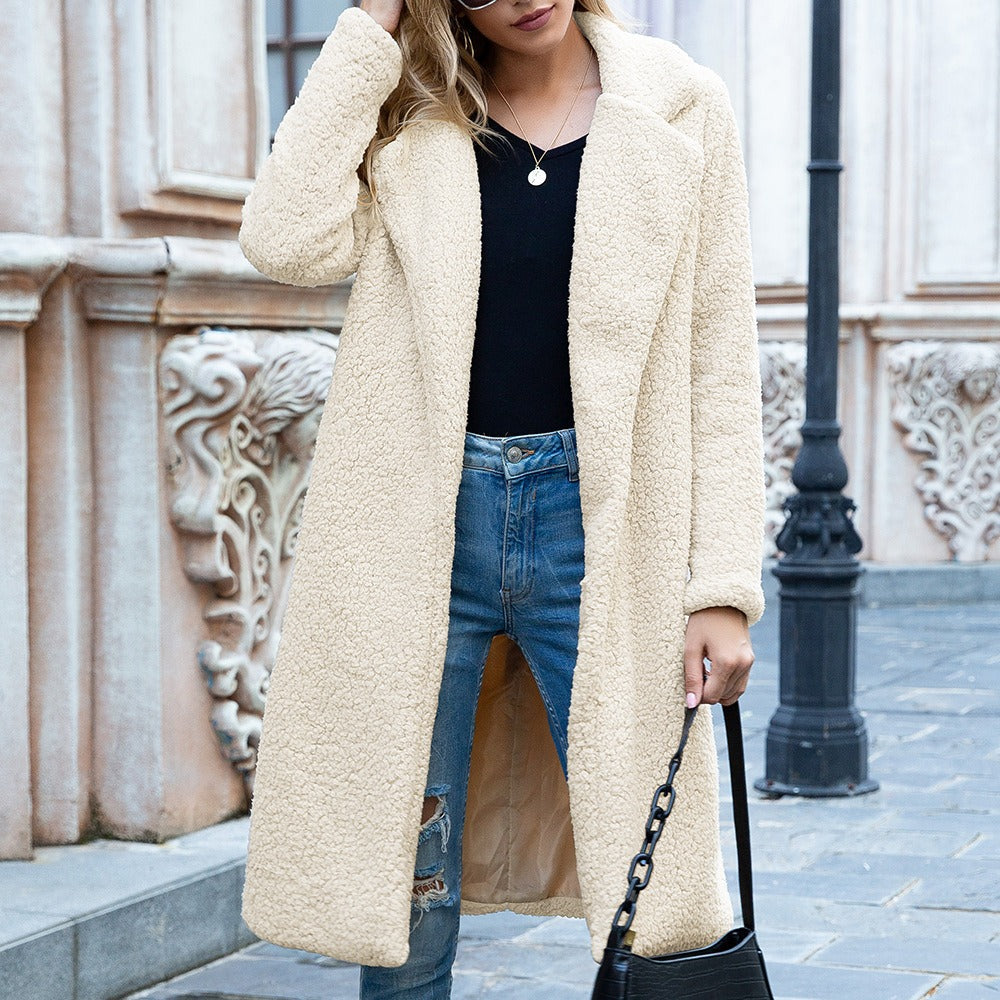 White Trench Teddy Fleece - SF2103