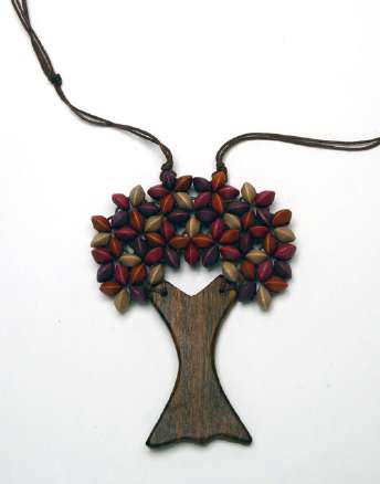 Wooden Tree with Star Shaped Leaves N6-5954