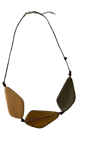 3 Large Wooden Beaded Necklace N6-5317WY