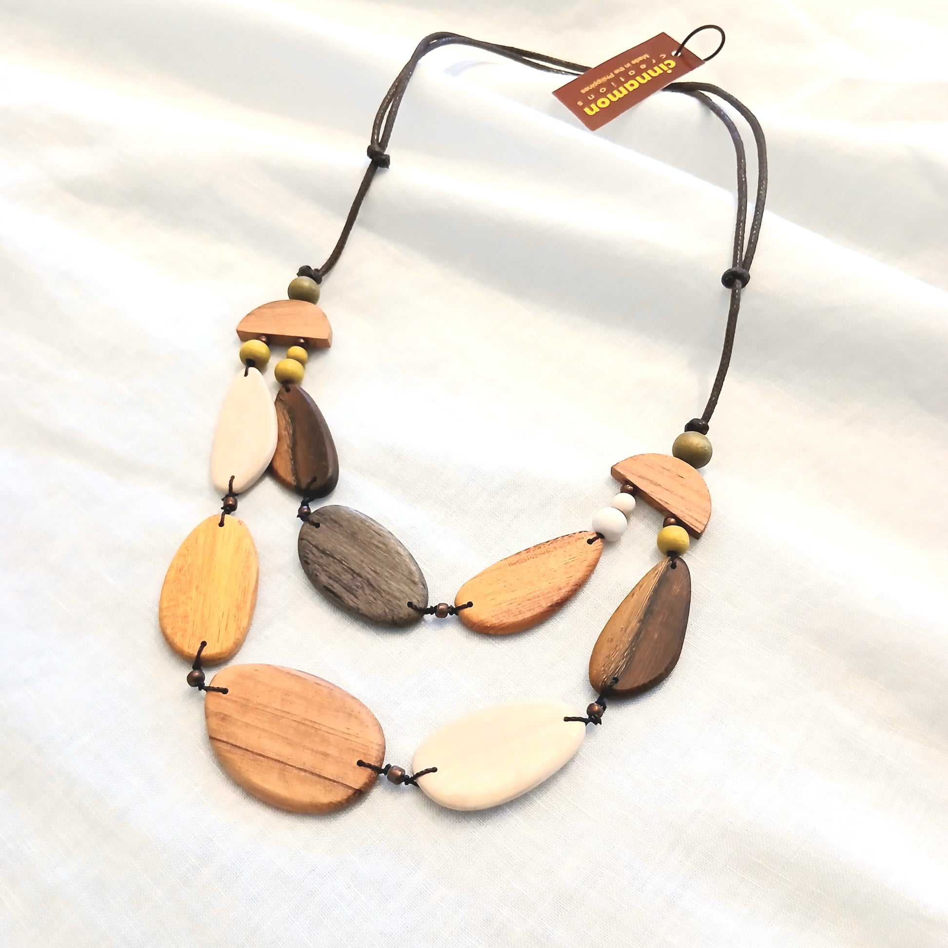 PRE-ORDER Tear-Drop Shaped Oval Beaded Necklace N7-1398AW