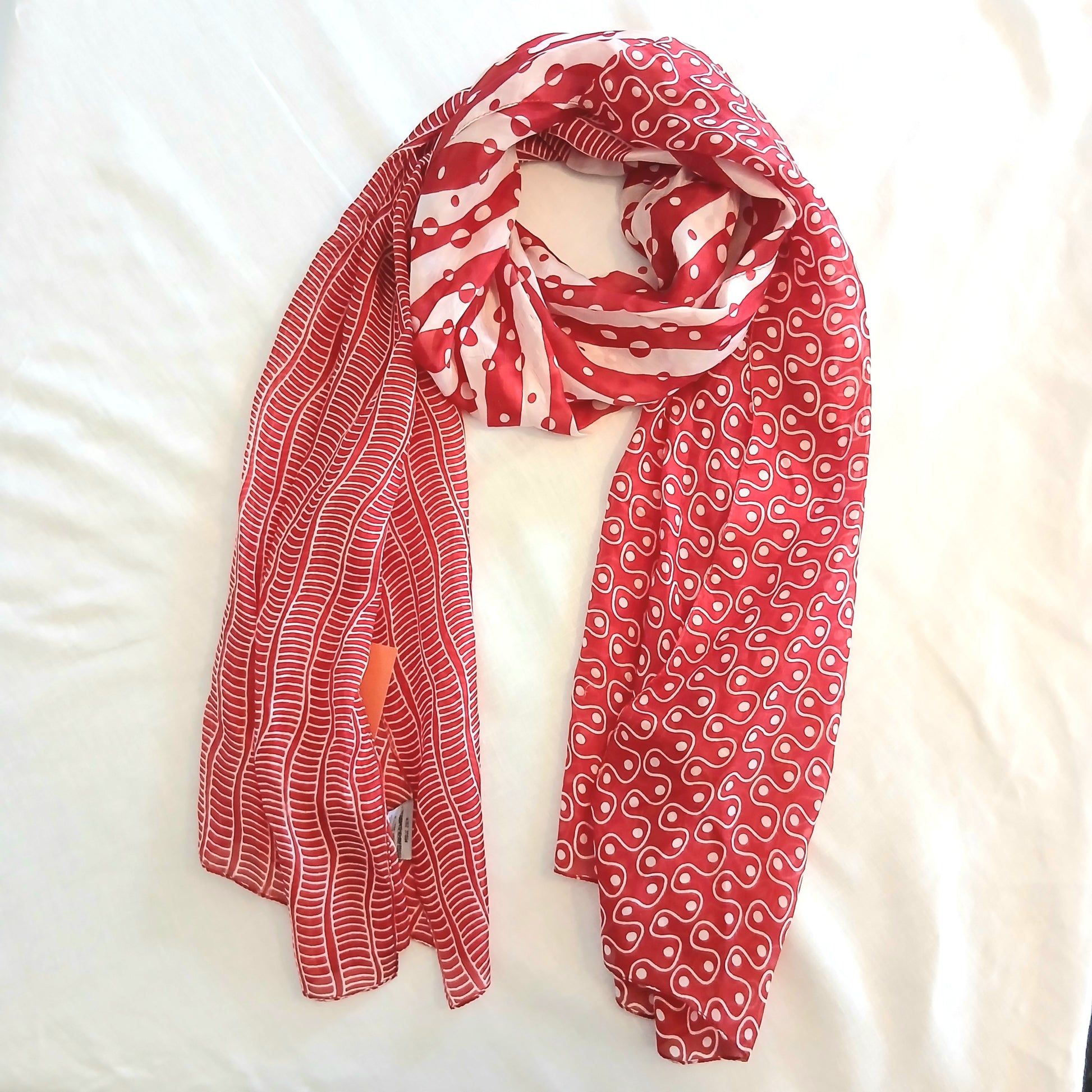 PRE-ORDER Pure Silk Scarf Circles and Lines TS-1120