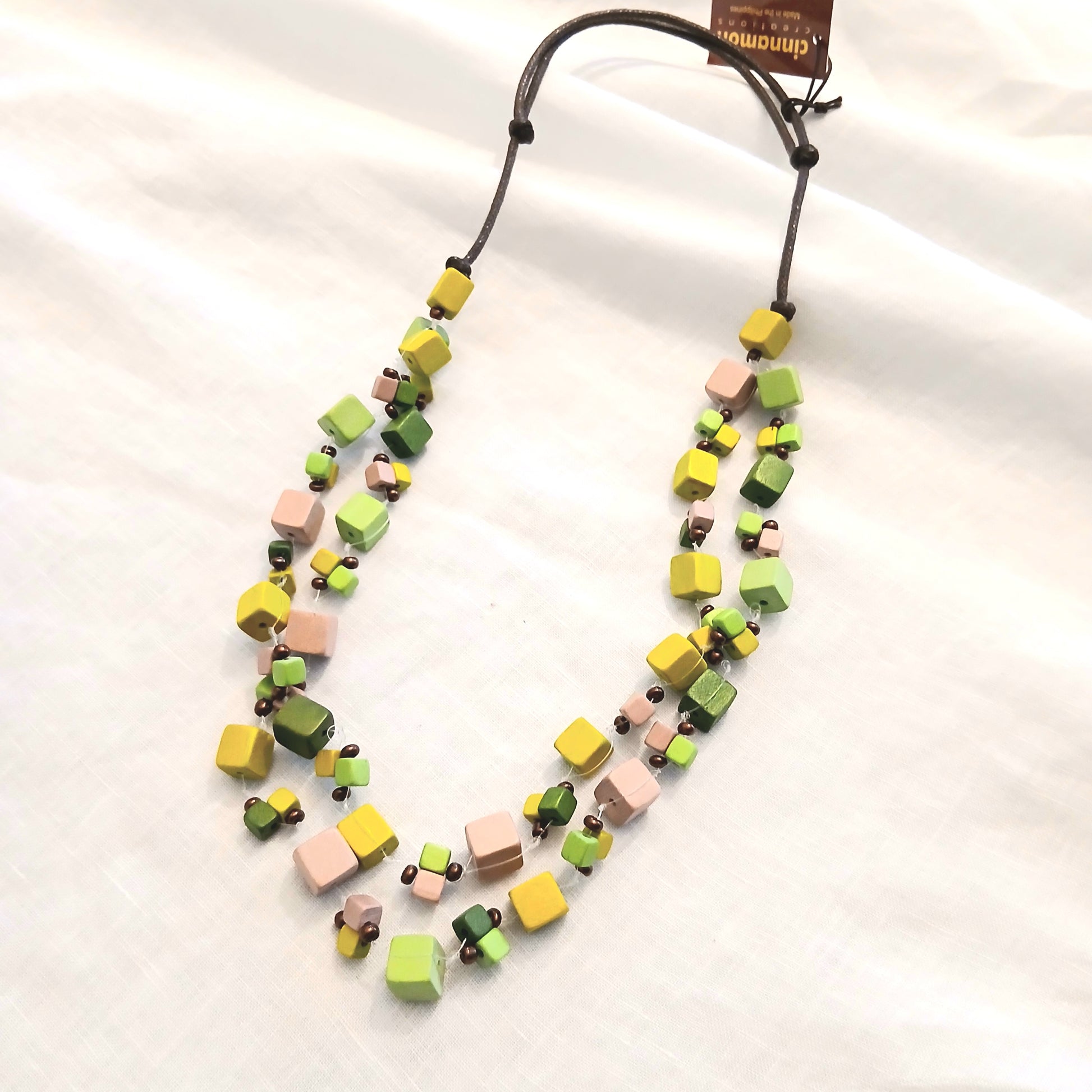 PRE-ORDER Whimsical Wooden Beaded Necklace Multicoloured N7-1428