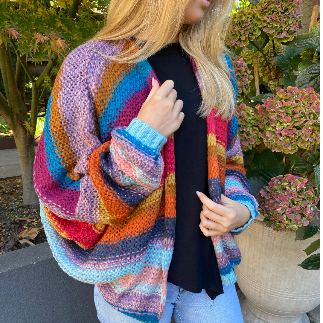 Oversized Sleeve Knit Cardigan 56355