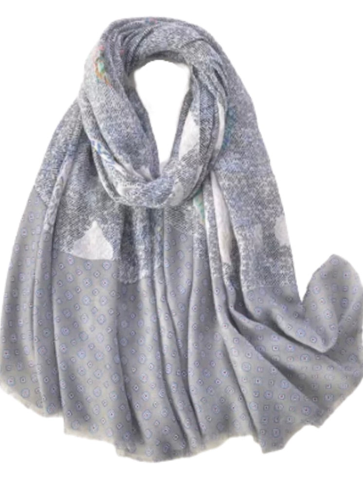 Summer Viscose Scarf - Grey 332274