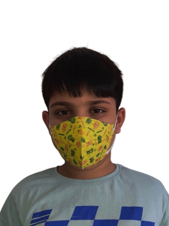 Non-Woven Boys Printed Mask - Pack of 10 (Medium fits 10-16 years)