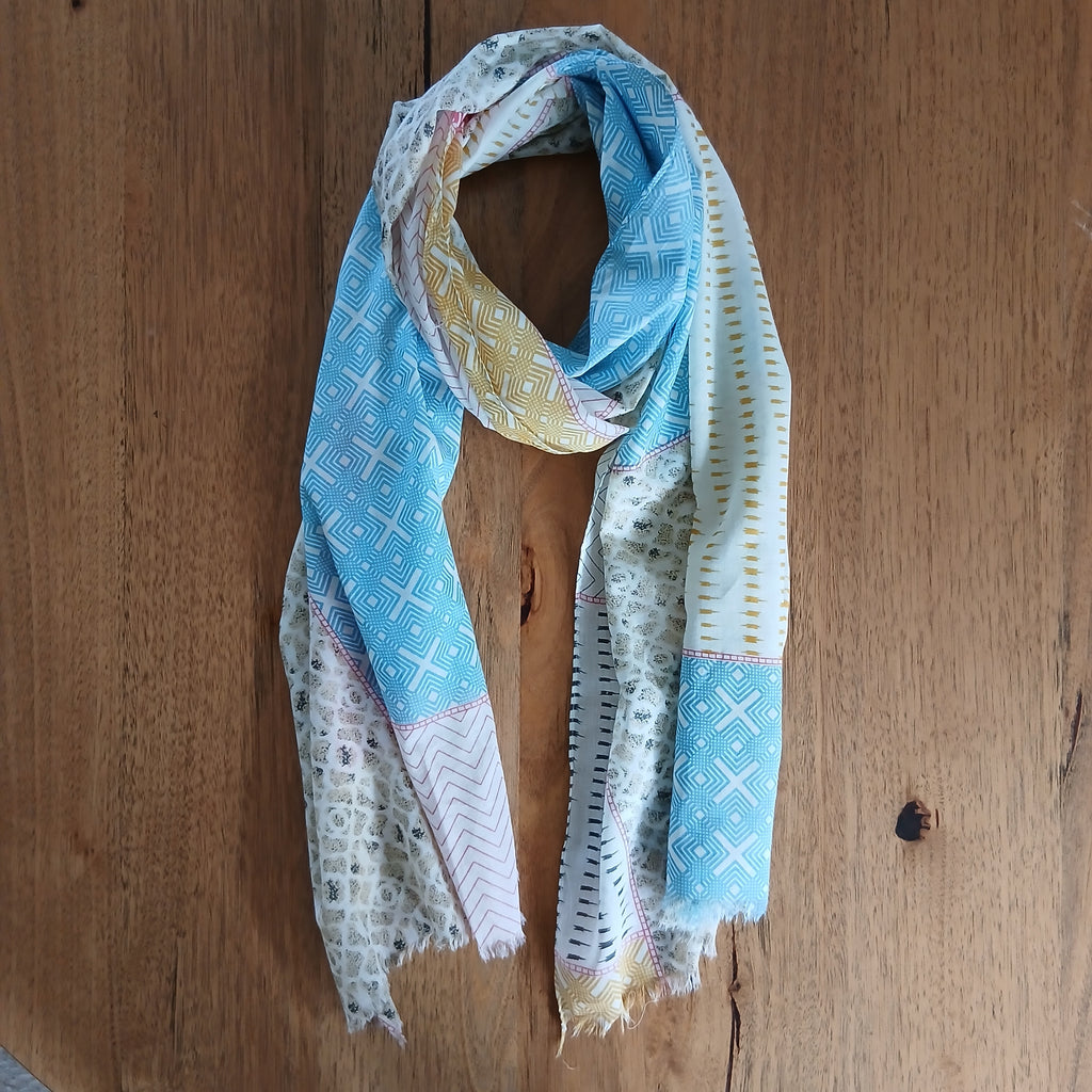Blend of Designs and Patterns - Pure Cotton Scarf 16193