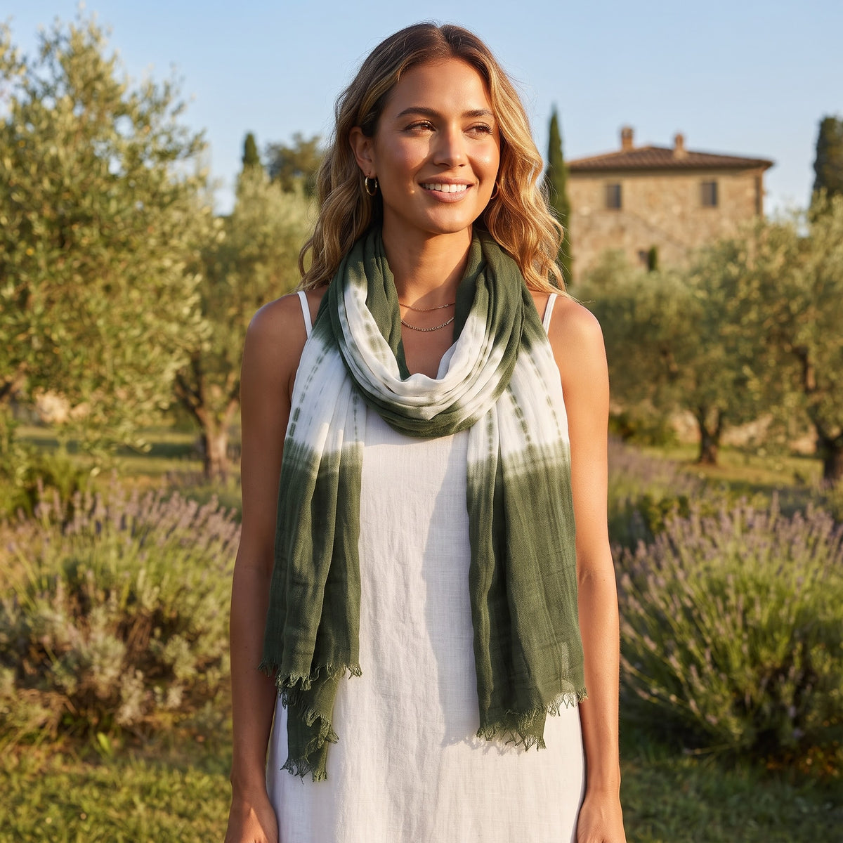 Boho Dip-Dye Tie-Dye Lightweight Scarf 65710