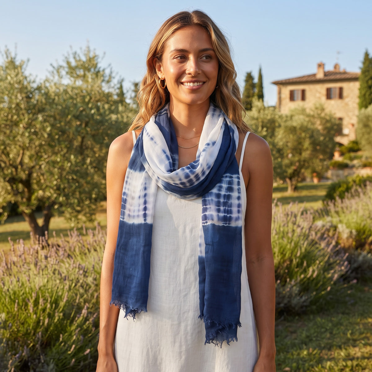 Boho Dip-Dye Tie-Dye Lightweight Scarf 65710