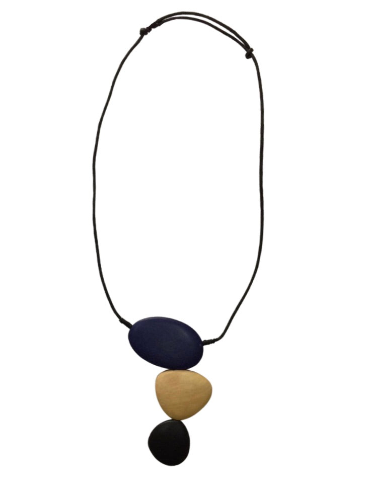 3-Tier Wooden Beaded Necklace N6-5301