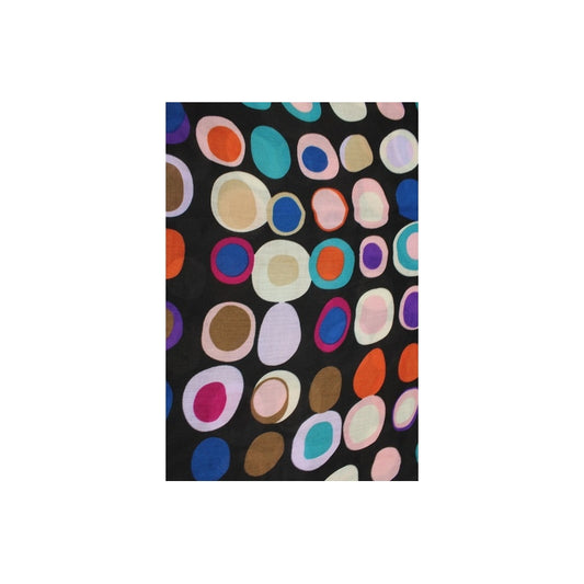 Two Toned Dotted Viscose Scarves - Noir