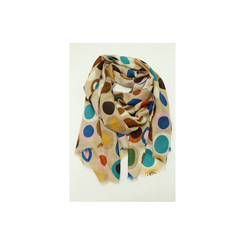 Two Toned Dotted Viscose Scarf - 65357