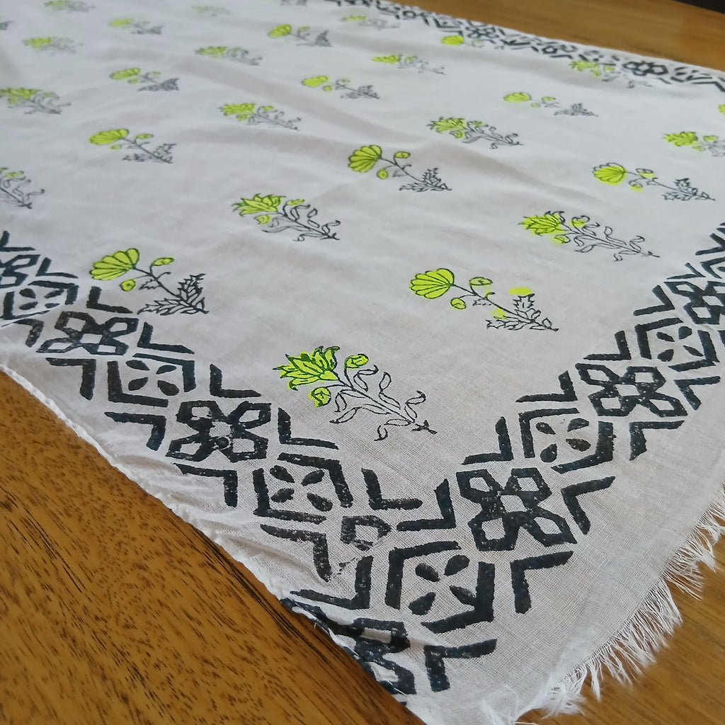 Flowers and Creative Design - Pure Cotton Scarf 16316
