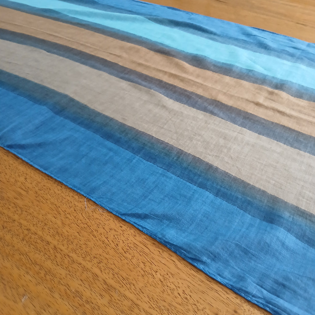 Blending Striped Dye - Pure Cotton Scarf 16028