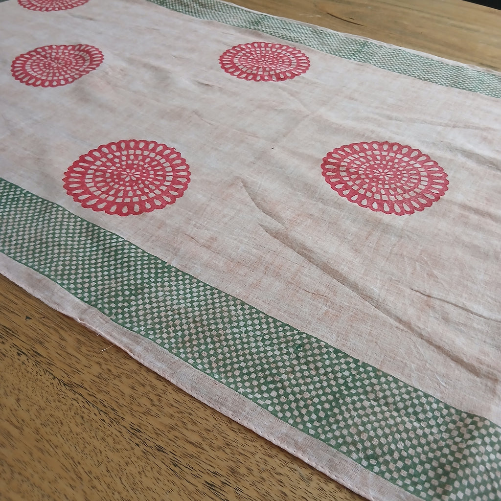 Checkers Border and Design - Pure Cotton Scarf 14456