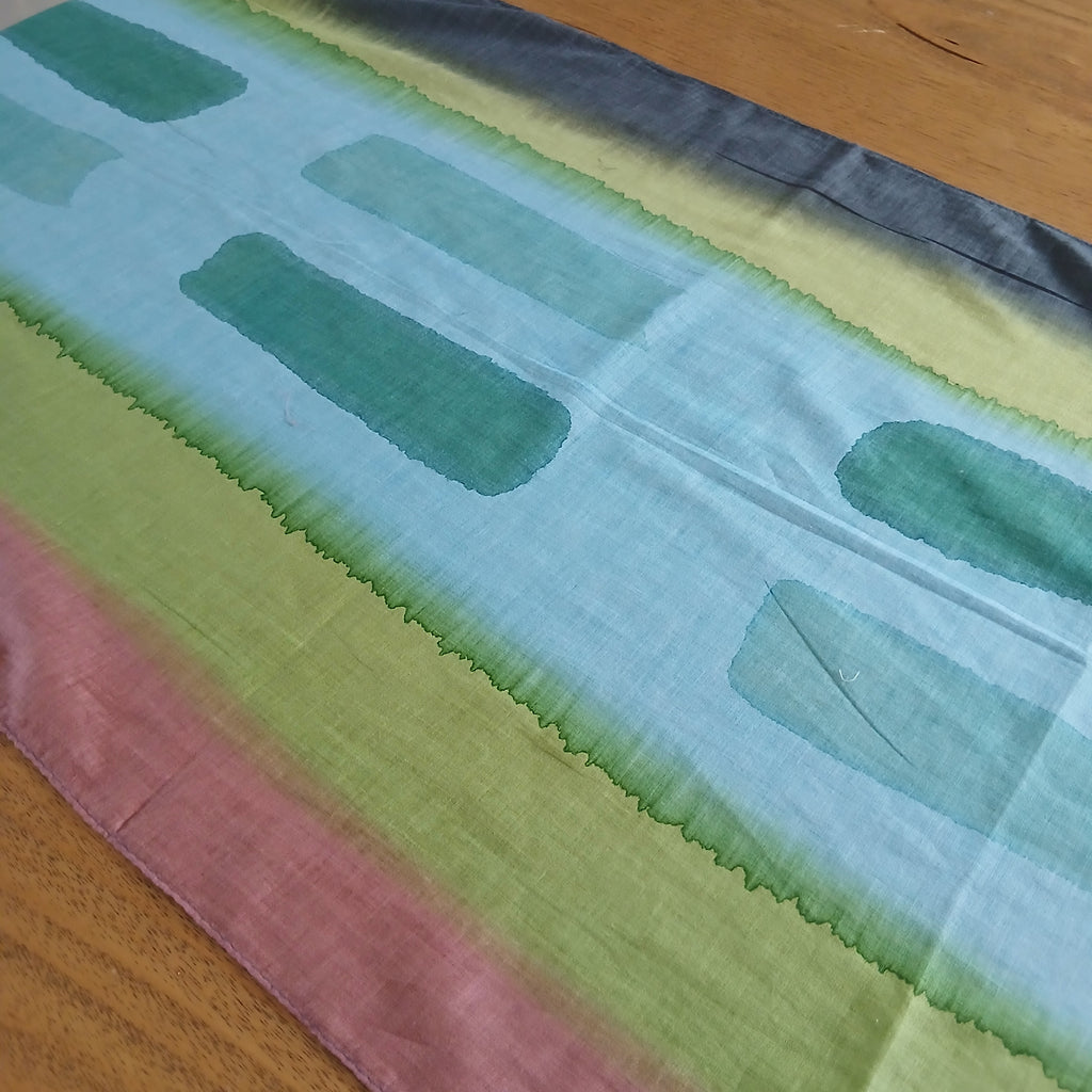 Striped and Blended Colour - Pure Cotton Scarf 14446