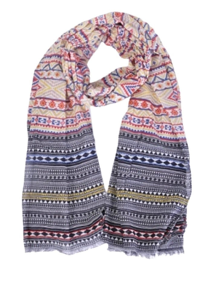 Embroidered Cotton Kilim Pattern Scarf - 46206