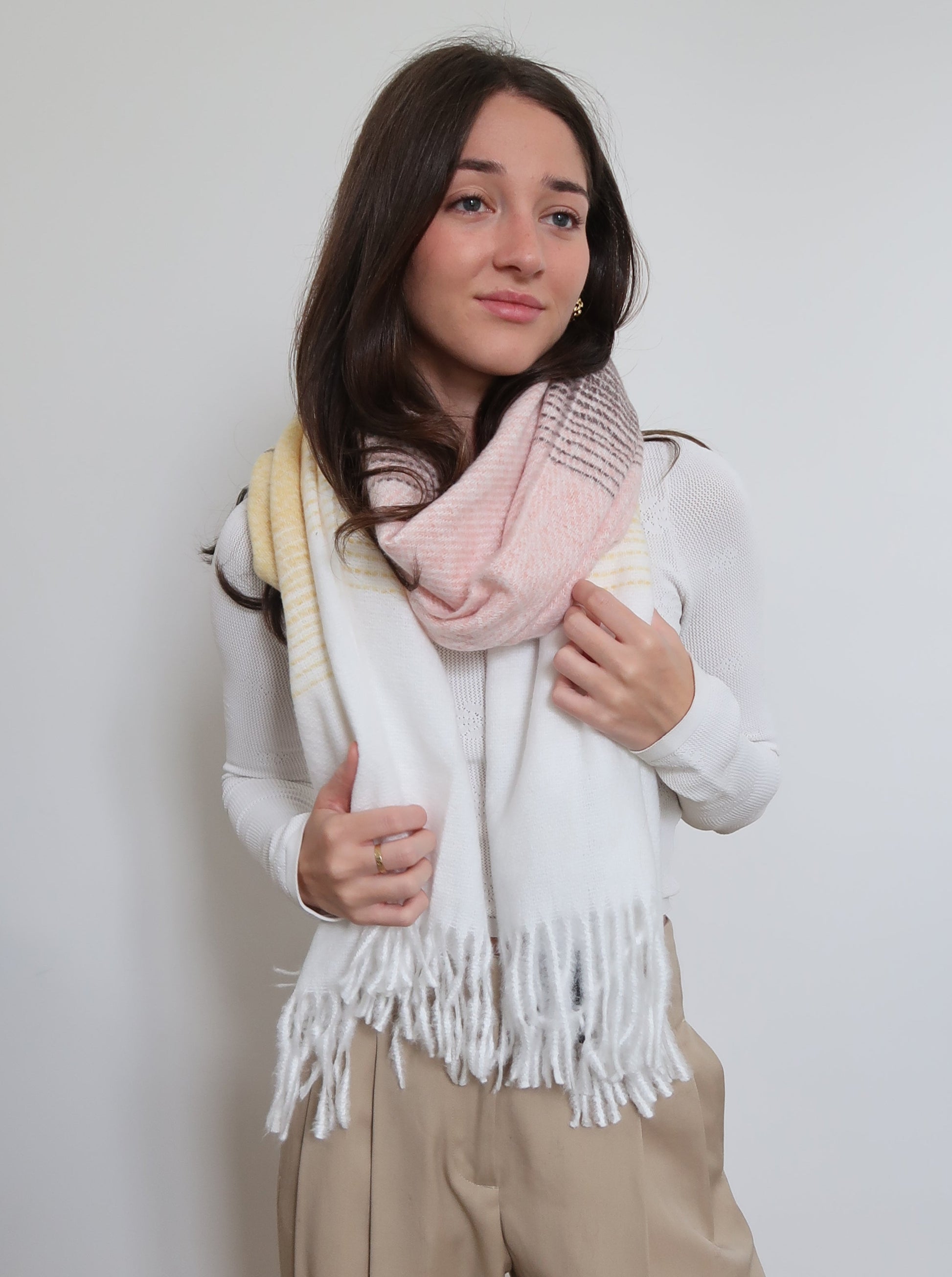 Soft Pink Winter Scarf - 332360