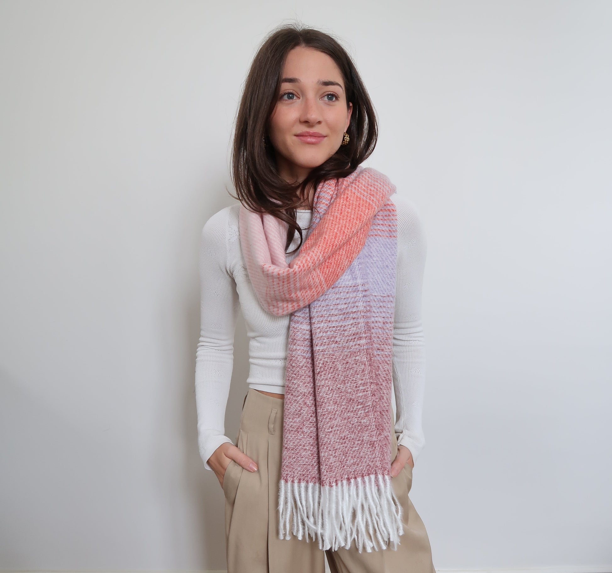 Soft Pink Winter Scarf - 332360