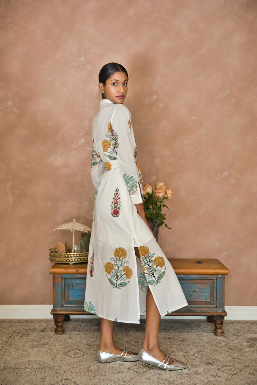 Bella Shirt Dress - Buttoned Dress or Kimono DS6003 Pure Cotton