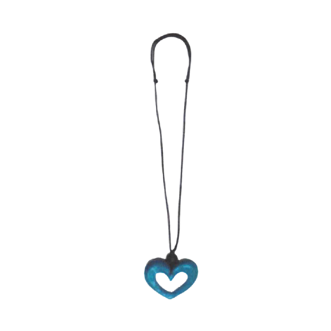 Large Open Heart Wooden Pendant Necklace N6-346