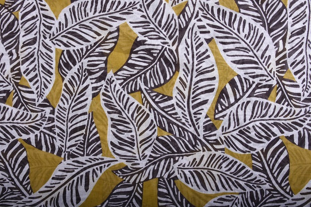 Large Coloured Leaves Cotton Scarf 63444