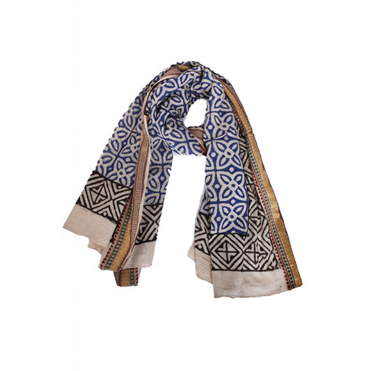 Block Scarf - Bleu Fonce