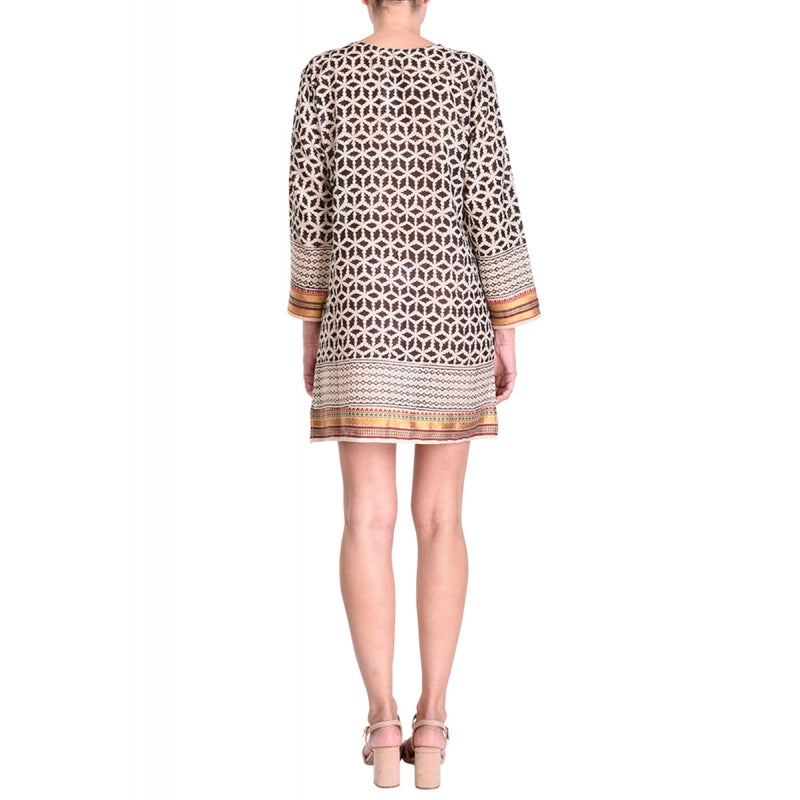 Hand Block Printed Cotton Kurta - Noir