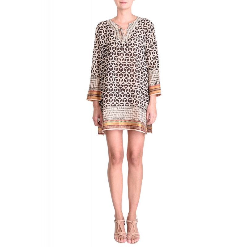 Hand Block Printed Cotton Kurta - Noir