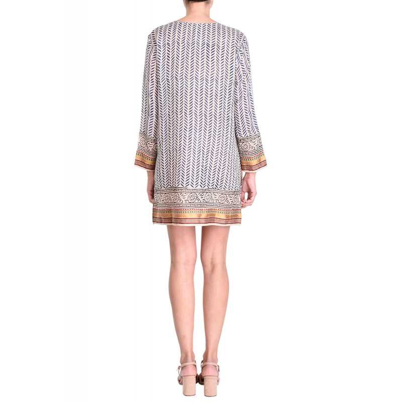 Hand Block Printed Cotton Kurta - Bleu Fonce