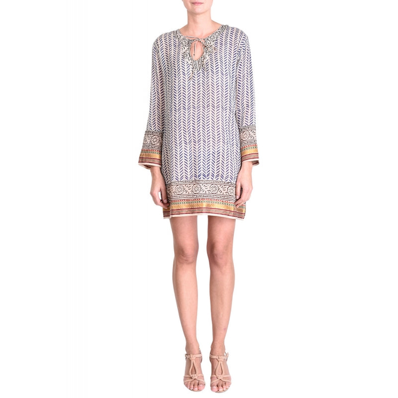 Hand Block Printed Cotton Kurta - Bleu Fonce