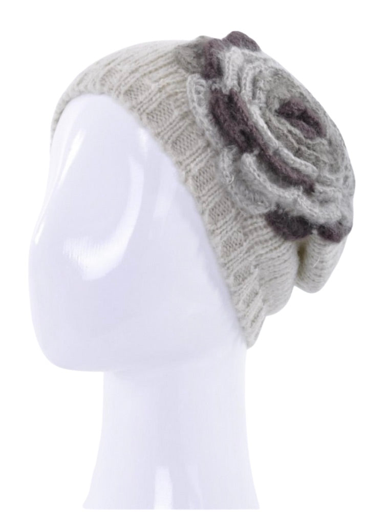 Palme Knitted Flower Beanie - 44654-0400