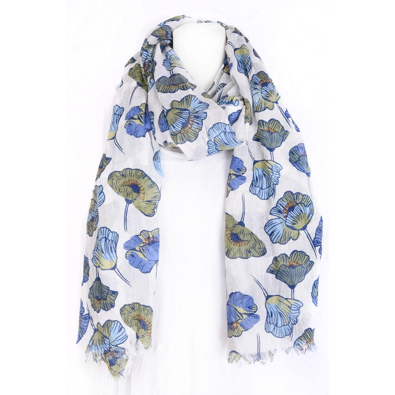 Giant Poppies Pure Cotton Scarf - 64662