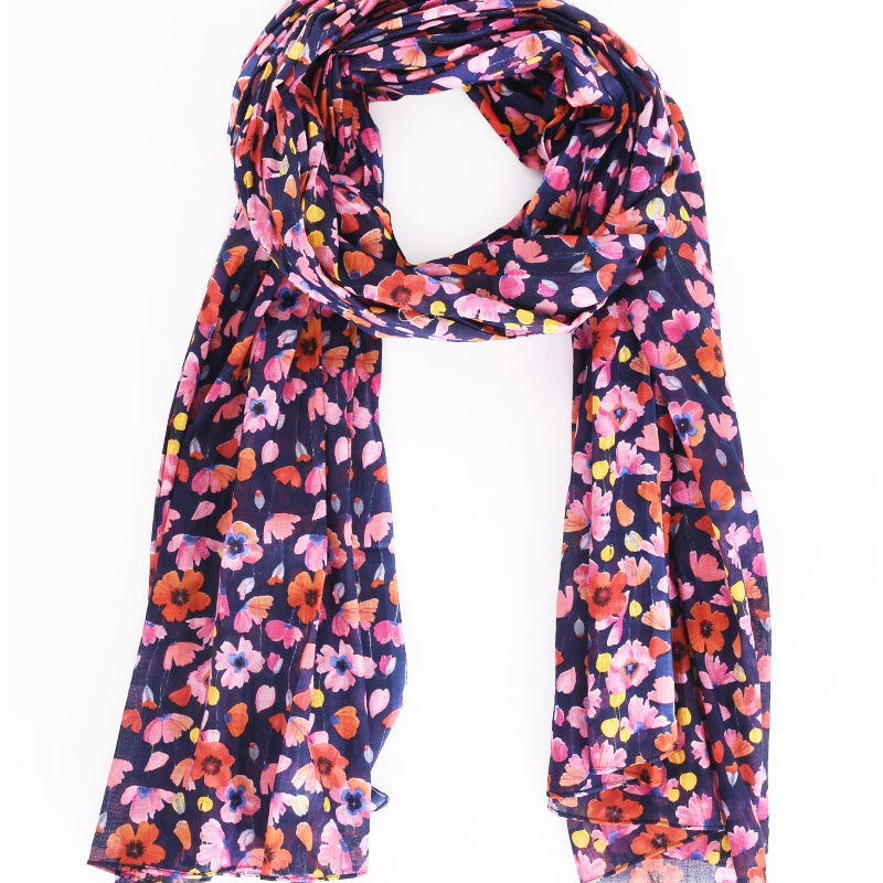 Palme Wild-Flowers Pure Cotton Scarf - 65919