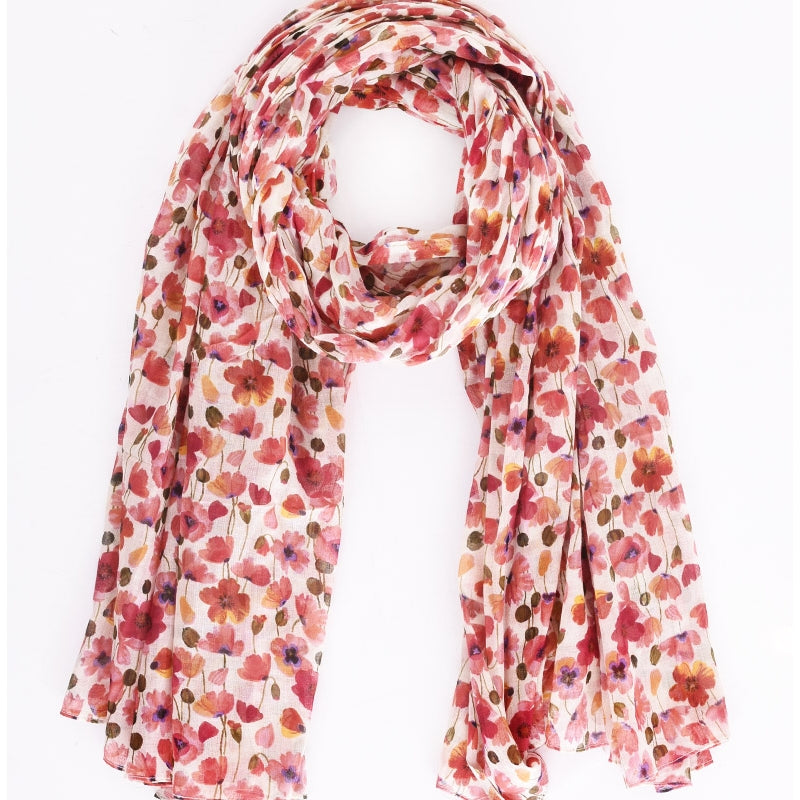 Palme Wild-Flowers Pure Cotton Scarf - 65919