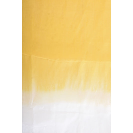 Palme Long Shaded Cotton Dress - Jaune Fonce