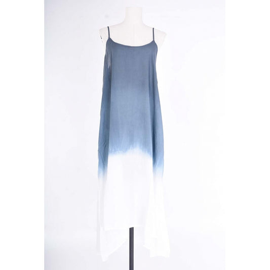 Palme Long Shaded Cotton Dress - Gris Clair