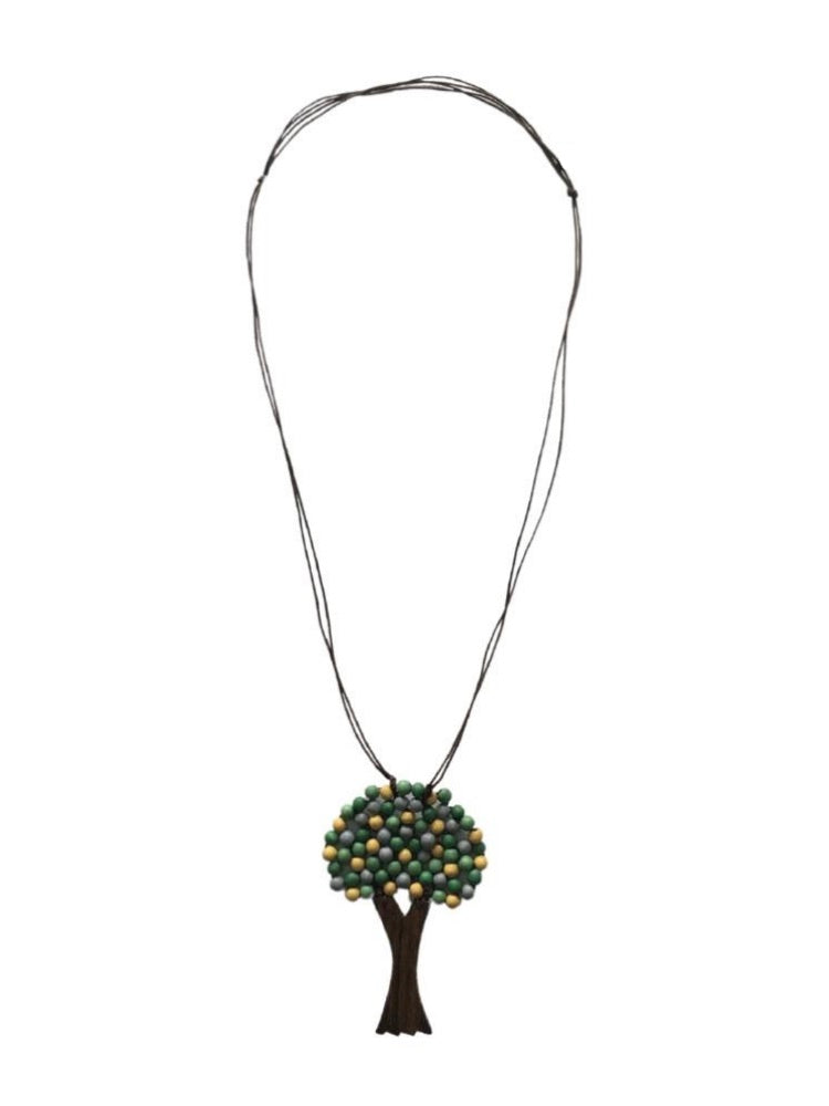 Beaded Tree of Life Pendant Necklace N6-5639