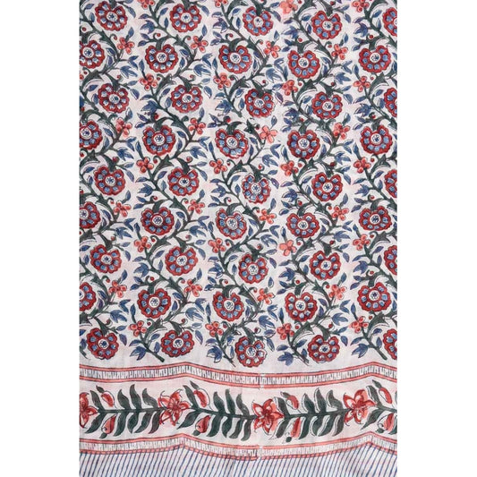 Palme Square Cotton Block Print - Multi Clair