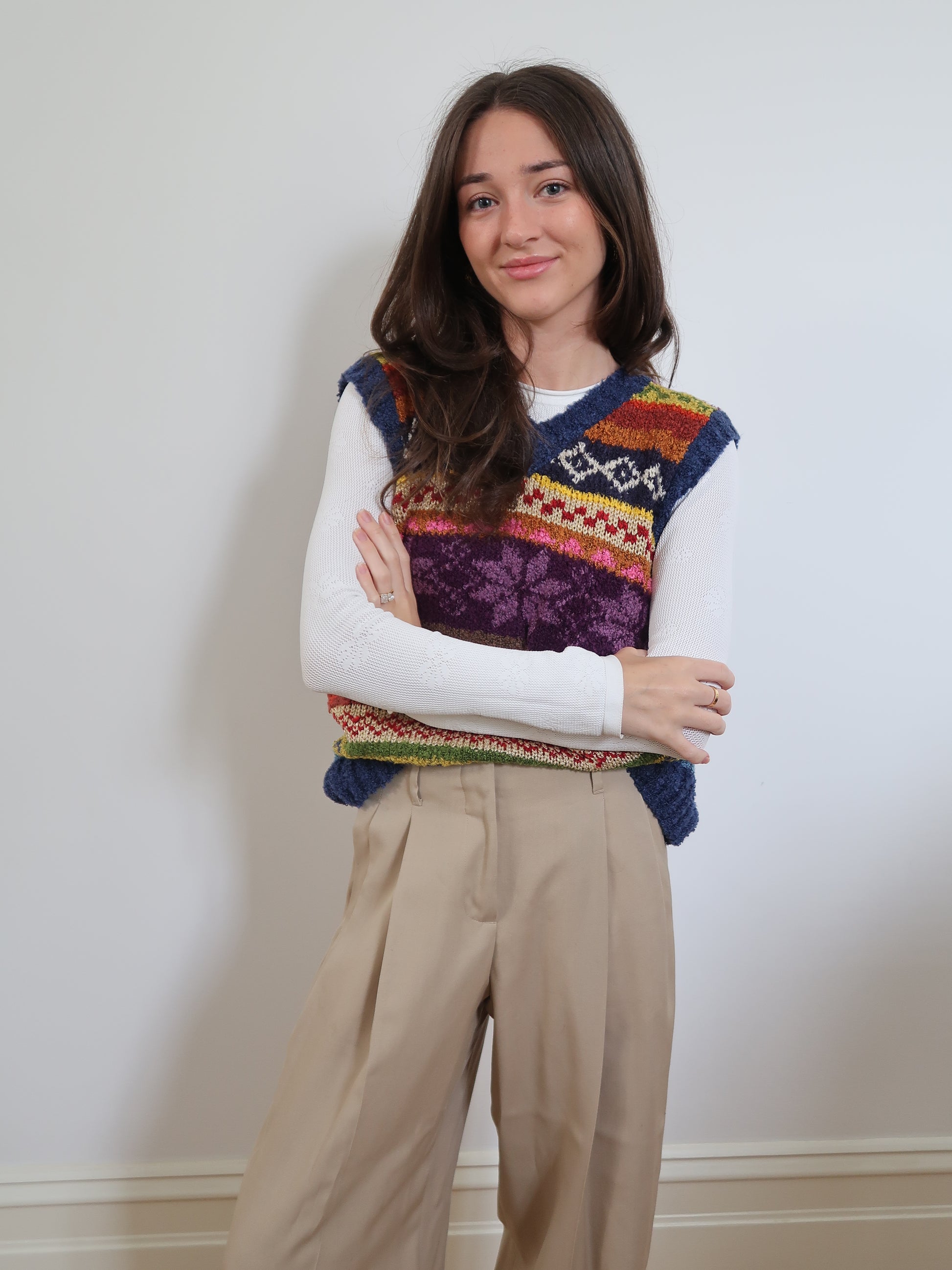 Knitted Vest Scandinavian Inspired Design - 66823