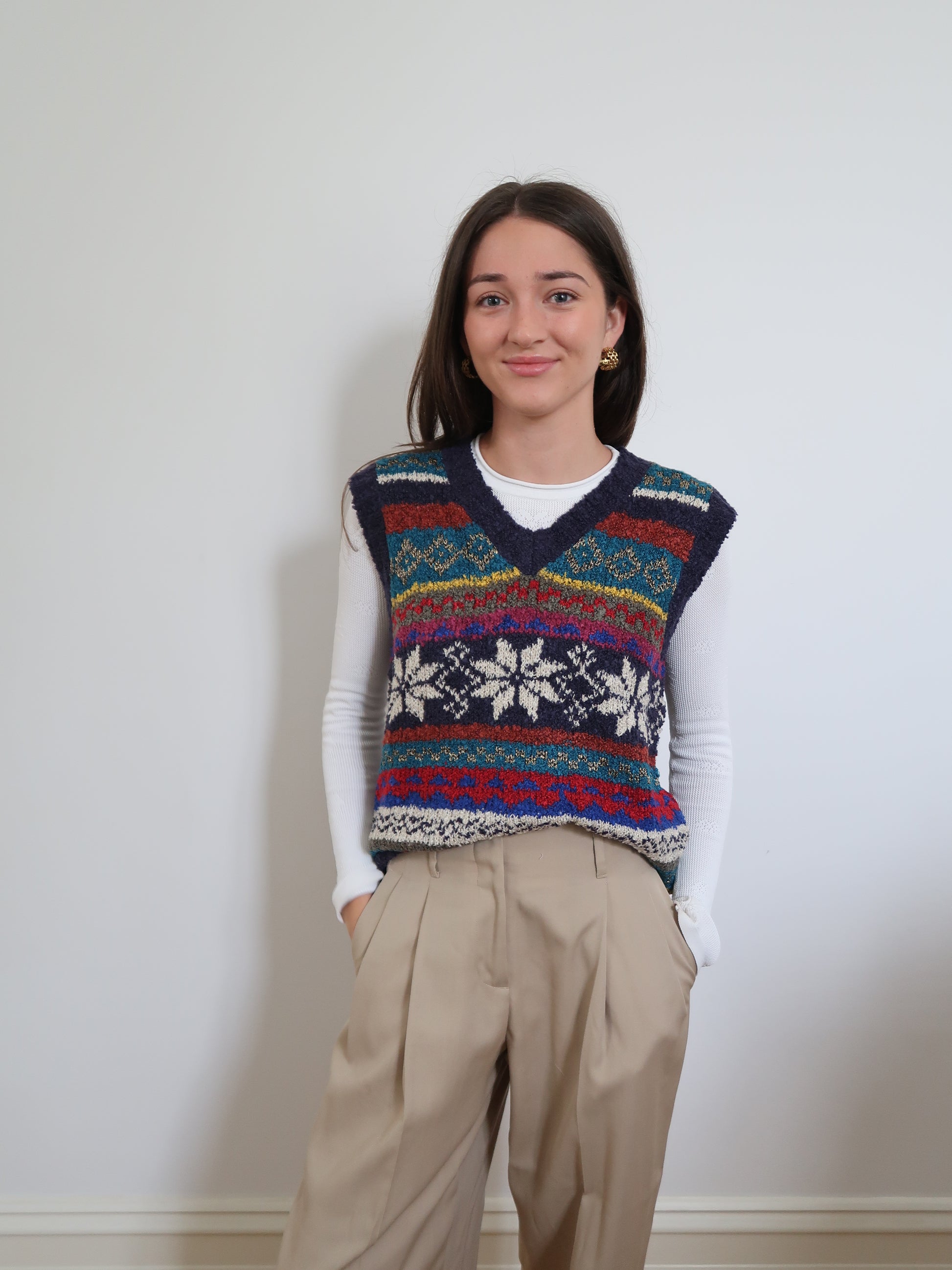 Knitted Vest Scandinavian Inspired Design - 66823