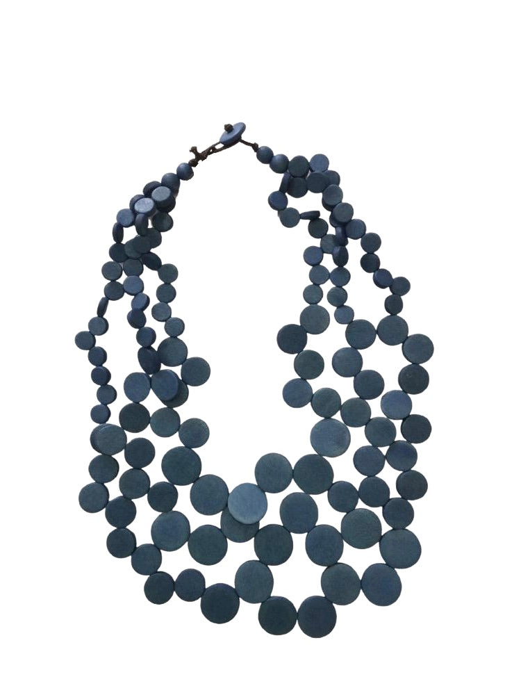 Classy Boho Wooden Beaded Necklace N6-2040