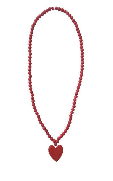 Long Beaded Heart Necklace N6-5896
