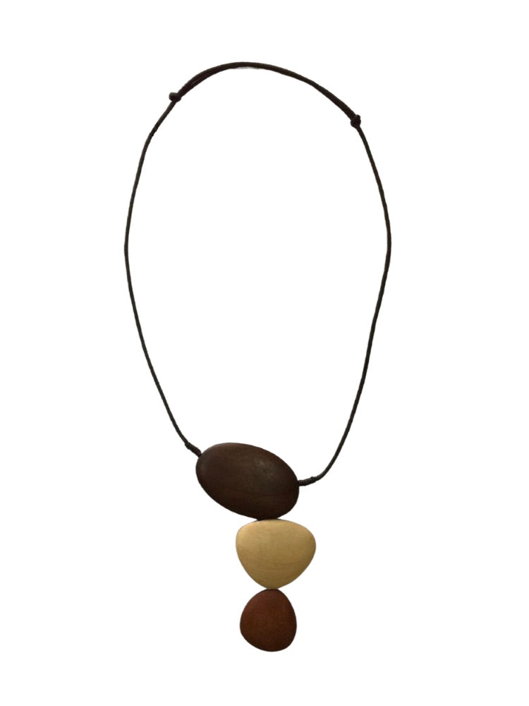 3-Tier Wooden Beaded Necklace N6-5301