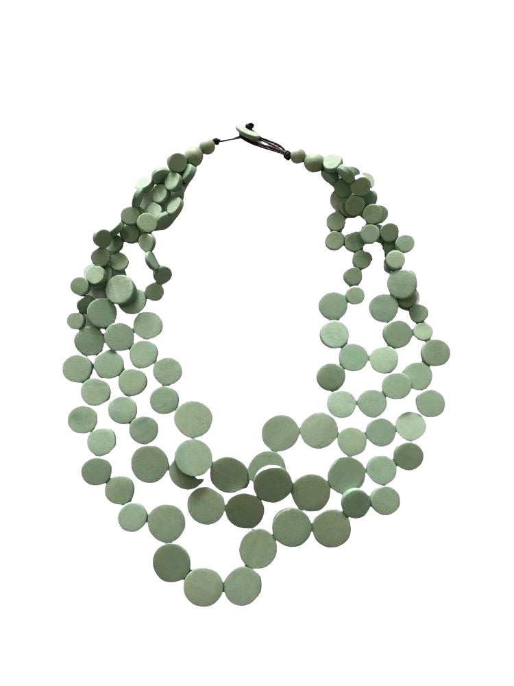 Classy Boho Wooden Beaded Necklace N6-2040