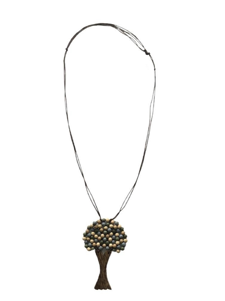 Beaded Tree of Life Pendant Necklace N6-5639