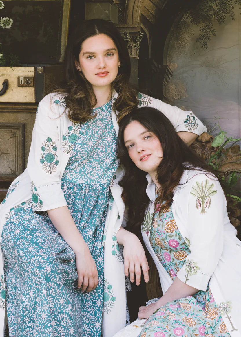 COMO Twin Set of 2 Dress and Kimono DS6004 Green
