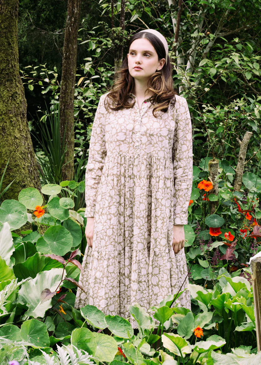 Daisy Dress - Sage Green Pure Cotton DS6005